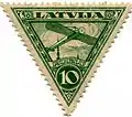 Timbre postal letton. 1921.