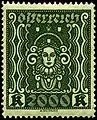 Timbre de 2000 couronnes, émis en novembre 1922