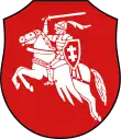 Armoiries de la République populaire biélorusse sur un timbre de 1918