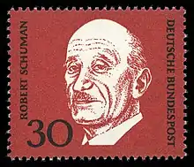 Robert SchumanTimbre allemand de 1968.
