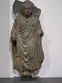 Buddha debout. Gandhara, Ier – IIIe siècle. Schiste. Musée Guimet.
