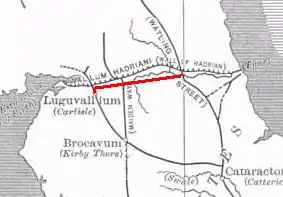 Carte de la Stanegate