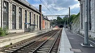 Les quais de la gare en 2022.