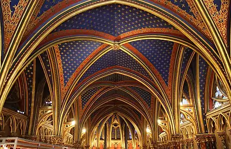 Plafond de la chapelle basse.