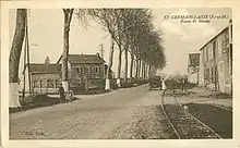 Route de Meaux à Saint-Germain-Laxis en direction de Crisenoy, au début du XXe siècle.