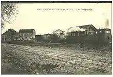 Gare de Saint-Germain-Laxis au début du XXe siècle.