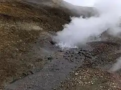 Stórihver (« la grande source chaude&nbsp;») vers le centre de la caldeira.