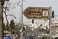Panneau pour le musée Herzl, Jérusalem.