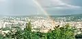 Vue de Stuttgart en 1999 vers le centre-ville.
