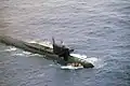 Le K-219 endommagé en 1986.