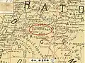 Territoire du Sultan Deria, carte italienne de 1894