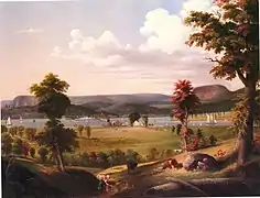 Summer in New Haven, View from East Haven, vers 1849, Brooklyn Museum
