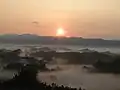 Coucher de soleil sur Erliao à Siraya.
