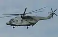 L'hélicoptère Super Frelon no 165 de la flottille 32F en vol à Portsmouth (10 juin 2004).