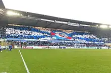 La tribune Ouest du stade de la Meinau, nouvel emplacement du kop.