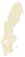 Carte représentant la province d'Öland au sein de la Suède, au sud-est du pays.