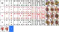Jeu de carte français, avec une couronne de lauriers autour de l'as de trèfle.
