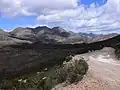 À l'approche du col.