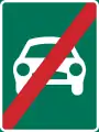 Fin de la route à accès limité