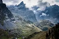 Les pâturages autour de La Vare, au pied du Grand Muveran.