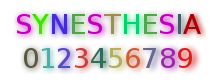 lettres et chiffres en couleur