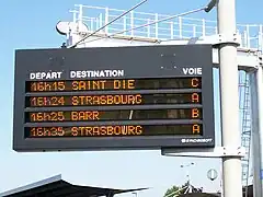 Panneau d'information.