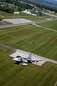 Gripen décollant.