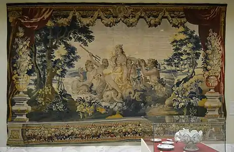 Amphitrite et Poséidontapisserie (fin XVIIe siècle).