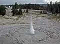 Tardy Geyser en éruption le 7 août 2015.