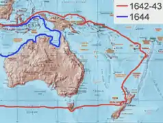 Les routes de Tasman.