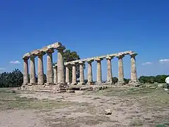 Temple d'Héra (en) à Métaponte.