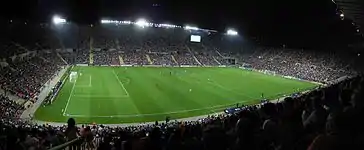 Match de football au stade Teddy de Jérusalem.