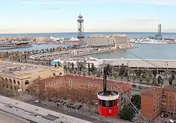 Cabine du téléphérique entre les stations Miramar et Jaume I.