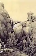 Le Sîq et son arche vus par Lady Louisa Tenison en 1843