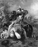 Scène du siège de Maastricht par le duc de Parme, 1832.
