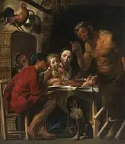 Satyre et paysans, 1625, 190 x 165 cm, Musée des Beaux-Arts de Budapest