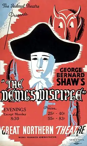Poster du Federal Theatre Project, Work Projects Administration production, Novembre 1937