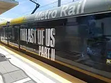 Publicité sur un train