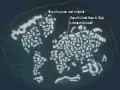 Carte de 2014, montrant les quelques îles développées