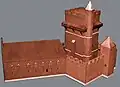 Reconstitution de la forteresse au XIVe&nbsp;siècle