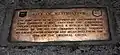 Plaque précisant le point zéro