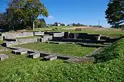 Vue sur les thermes romains de Mackwiller.