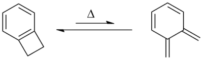 Génération thermique d'o-xylylène à partir de benzocyclobutène.