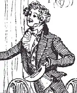 Mr Wickham, vu par Hugh Thomson (1894).