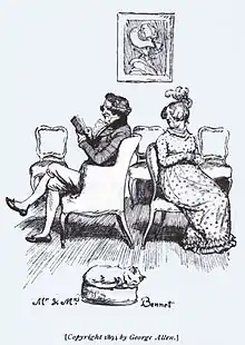 Un homme lit, tournant ostensiblement le dos à sa femme
