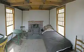 Reconstitution de la cabane d'Henry David Thoreau (vers 1850)