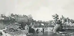 Vue de Thouars, gravure de Thomas François Drake, vers 1850.