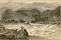 gravure d'une cataracte des chutes Stanley, 1899 ;