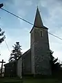 Clocher de l'église Saint-Jean-Baptiste de Jaunac.