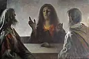 Jésus et les pèlerins d'Emmaüs (collection privée)
